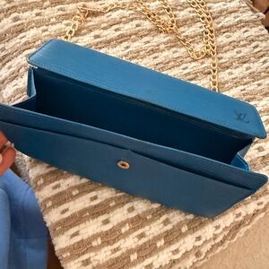 Authentic Louis Vuitton Blue Clutch